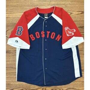Boston Red Sox Cooperstown Collection Majestic Blank Baseball Jersey‎ Size XL